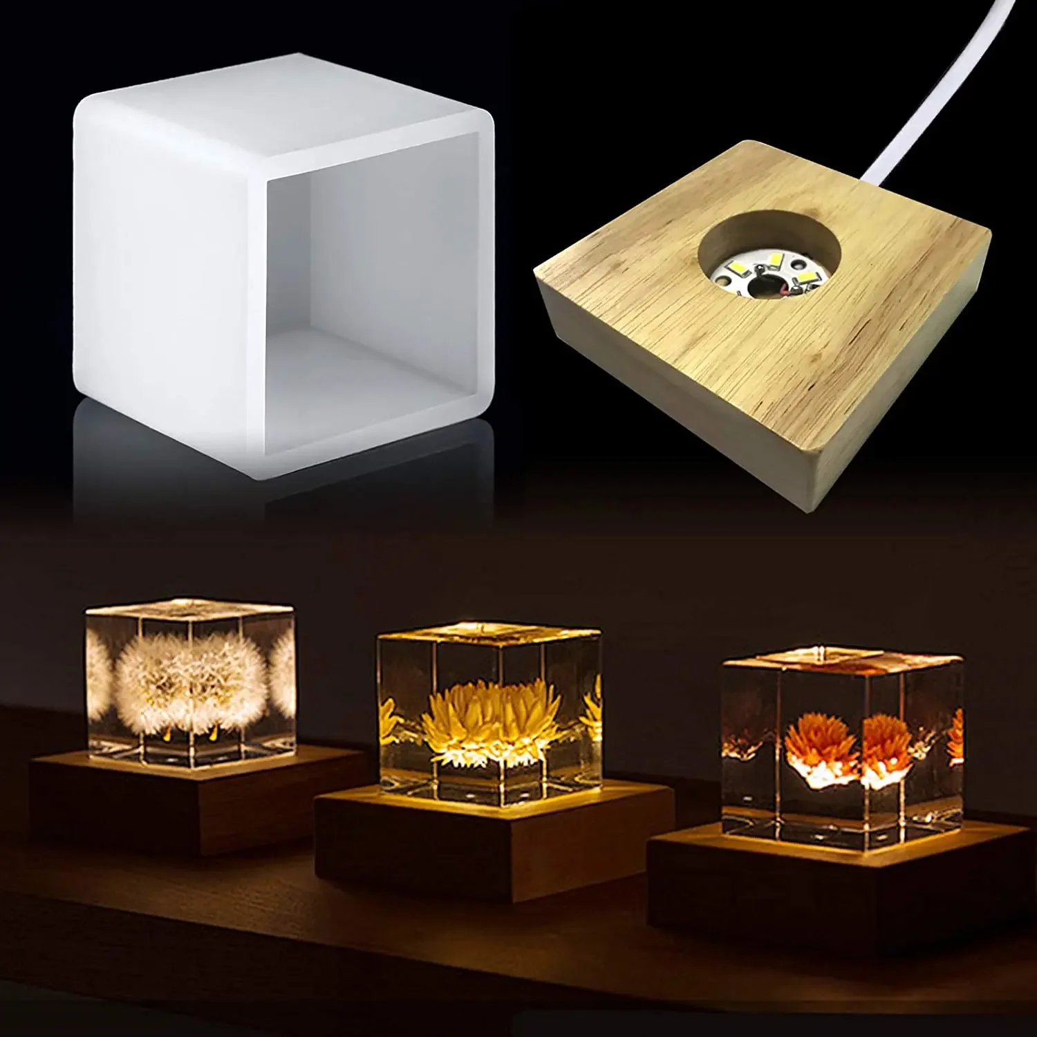 Square Light Resin Mold,led Si - Woodworking Resin ulasan dan harga